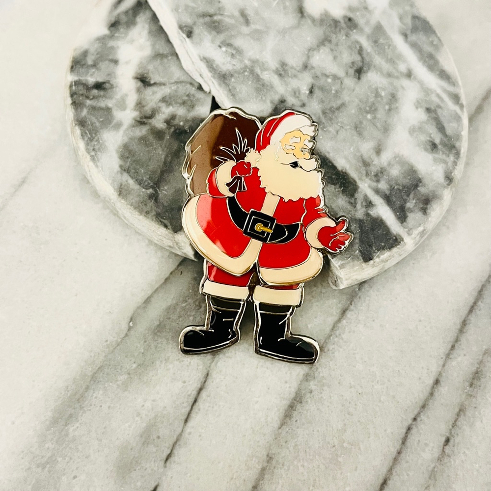 Hogeye Santa Brooch‎ Pin Articulated Swivel Legs Holiday Christmas Jewelry 2015